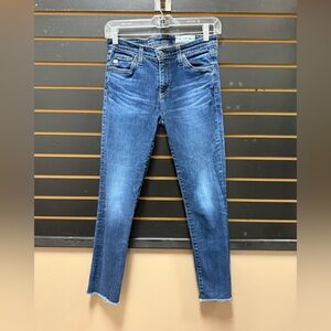AG Adriano Goldschmied The Prima Cigarette Jeans Size 25 Cropped Raw Hem